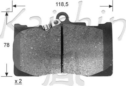 Kaishin D2266M - Тормозные колодки, дисковые, комплект autosila-amz.com