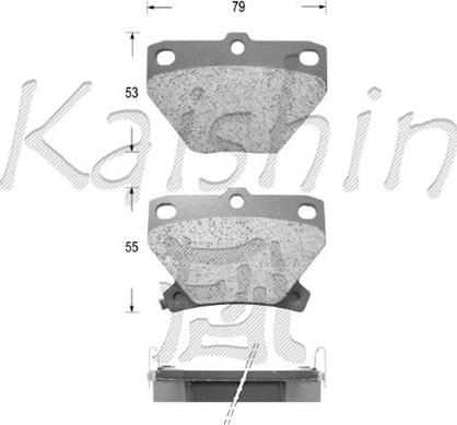 Kaishin D2204 - Тормозные колодки, дисковые, комплект autosila-amz.com