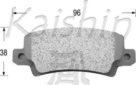 Kaishin D2227 - Тормозные колодки, дисковые, комплект autosila-amz.com