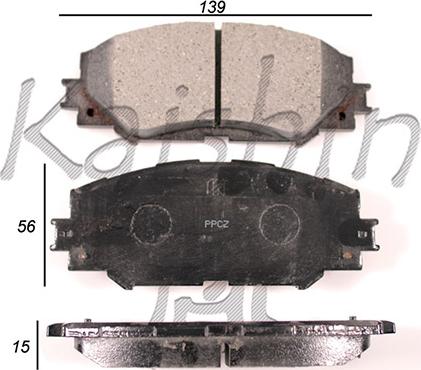 Kaishin D2274 - Тормозные колодки, дисковые, комплект autosila-amz.com