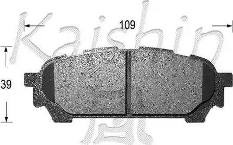 Kaishin D7059 - Тормозные колодки, дисковые, комплект autosila-amz.com