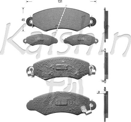 Kaishin FK9046 - Тормозные колодки, дисковые, комплект autosila-amz.com