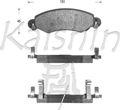 Kaishin FK9051 - Тормозные колодки, дисковые, комплект autosila-amz.com
