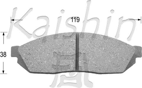 Kaishin FK5009 - Тормозные колодки, дисковые, комплект autosila-amz.com