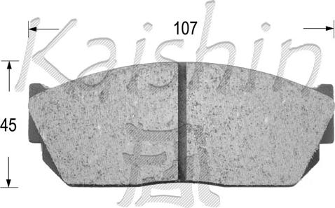 Kaishin FK5013 - Тормозные колодки, дисковые, комплект autosila-amz.com