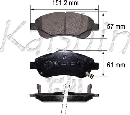 Kaishin FK5156 - Тормозные колодки, дисковые, комплект autosila-amz.com