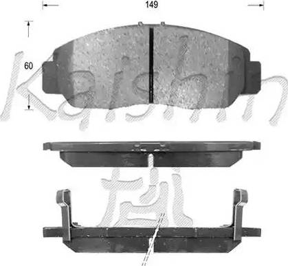 Kaishin FK5122 - Тормозные колодки, дисковые, комплект autosila-amz.com