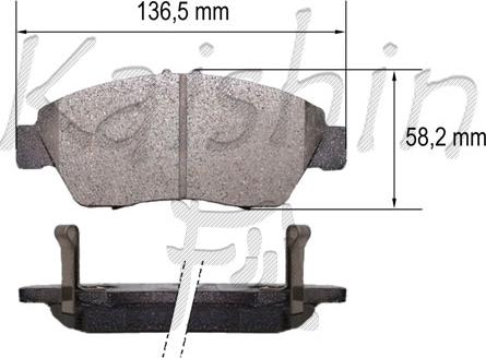 Kaishin FK5174 - Тормозные колодки, дисковые, комплект autosila-amz.com