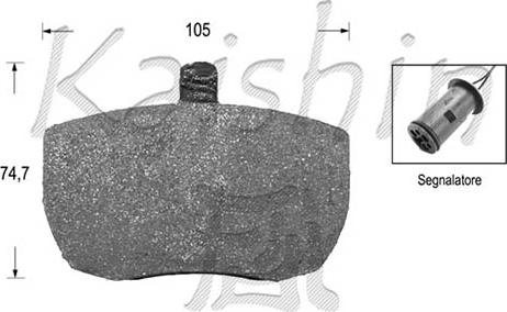 Kaishin FK5303 - Тормозные колодки, дисковые, комплект autosila-amz.com