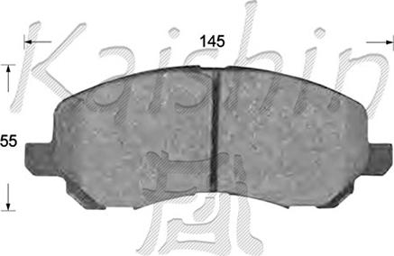 Kaishin FK6108 - Тормозные колодки, дисковые, комплект autosila-amz.com