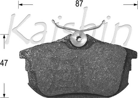 Kaishin FK6120 - Тормозные колодки, дисковые, комплект autosila-amz.com
