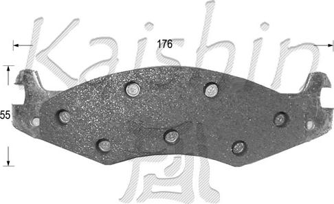 Kaishin FK10005 - Тормозные колодки, дисковые, комплект autosila-amz.com