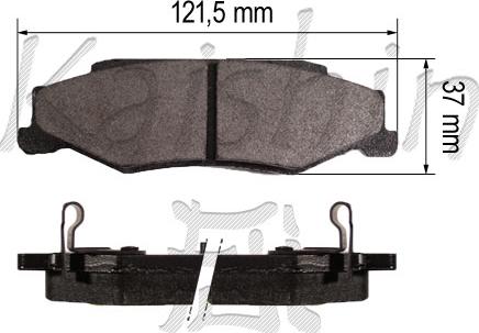 Kaishin FK10162 - Тормозные колодки, дисковые, комплект autosila-amz.com