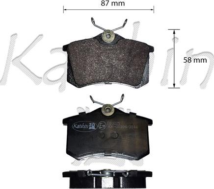Kaishin FK10225 - Тормозные колодки, дисковые, комплект autosila-amz.com