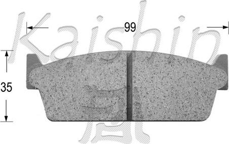 Kaishin FK1160 - Тормозные колодки, дисковые, комплект autosila-amz.com