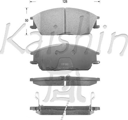 Kaishin FK11091 - Тормозные колодки, дисковые, комплект autosila-amz.com