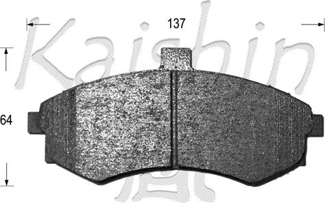 Kaishin FK11142 - Тормозные колодки, дисковые, комплект autosila-amz.com