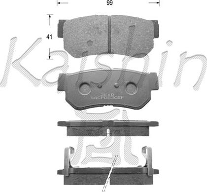 Kaishin FK11118 - Тормозные колодки, дисковые, комплект autosila-amz.com