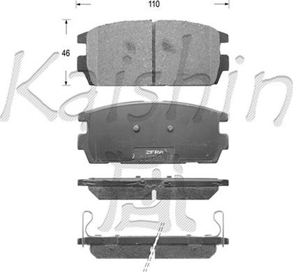 Kaishin FK11139 - Тормозные колодки, дисковые, комплект autosila-amz.com