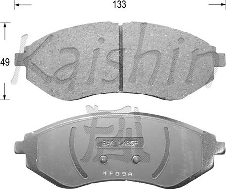 Kaishin FK11129 - Тормозные колодки, дисковые, комплект autosila-amz.com