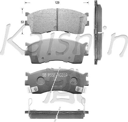 Kaishin FK11126 - Тормозные колодки, дисковые, комплект autosila-amz.com