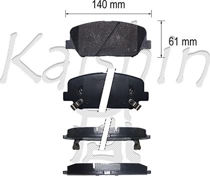 Kaishin FK11305 - Тормозные колодки, дисковые, комплект autosila-amz.com