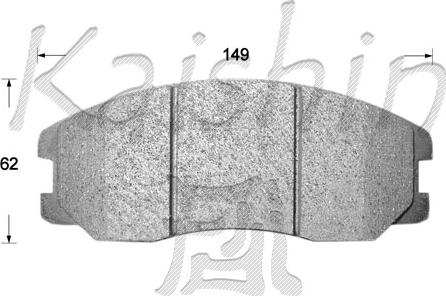 Kaishin FK11242 - Тормозные колодки, дисковые, комплект autosila-amz.com