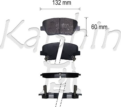 Kaishin FK11283 - Тормозные колодки, дисковые, комплект autosila-amz.com