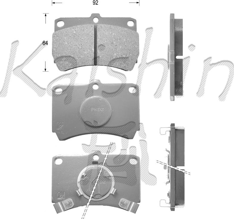 Kaishin FK3028 - Тормозные колодки, дисковые, комплект autosila-amz.com