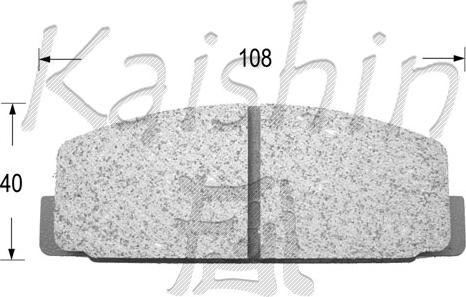 Kaishin FK3027 - Тормозные колодки, дисковые, комплект autosila-amz.com