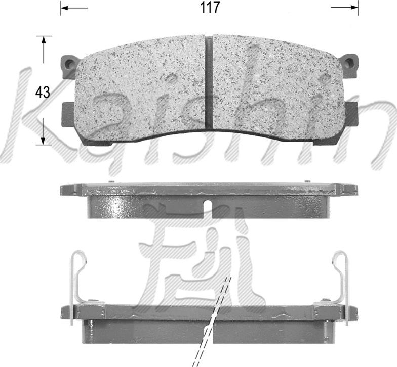 Kaishin FK3079 - Тормозные колодки, дисковые, комплект autosila-amz.com