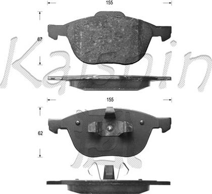 Kaishin FK3128 - Тормозные колодки, дисковые, комплект autosila-amz.com