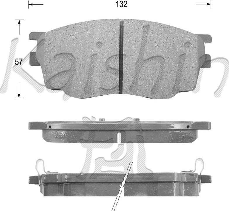 Kaishin FK3122 - Тормозные колодки, дисковые, комплект autosila-amz.com