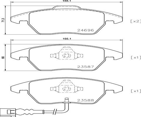 Kaishin FK20060 - Тормозные колодки, дисковые, комплект autosila-amz.com