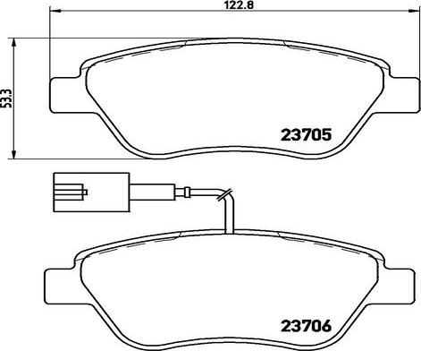 Kaishin FK20000 - Тормозные колодки, дисковые, комплект autosila-amz.com