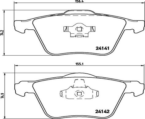 Kaishin FK20136 - Тормозные колодки, дисковые, комплект autosila-amz.com