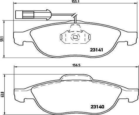 Kaishin FK20308 - Тормозные колодки, дисковые, комплект autosila-amz.com