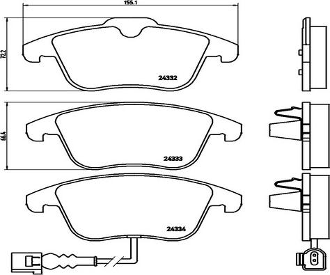 Kaishin FK20249 - Тормозные колодки, дисковые, комплект autosila-amz.com