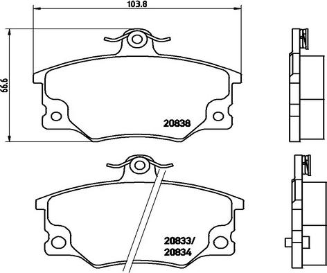 Kaishin FK20244 - Тормозные колодки, дисковые, комплект autosila-amz.com