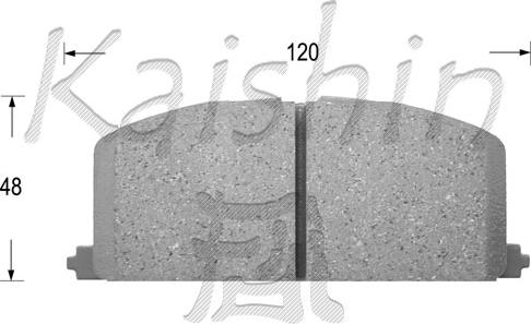 Kaishin FK2023 - Тормозные колодки, дисковые, комплект autosila-amz.com