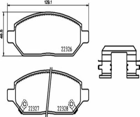 Kaishin FK20223 - Тормозные колодки, дисковые, комплект autosila-amz.com