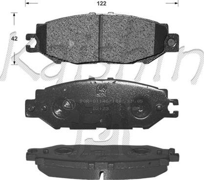 Kaishin FK2123 - Тормозные колодки, дисковые, комплект autosila-amz.com