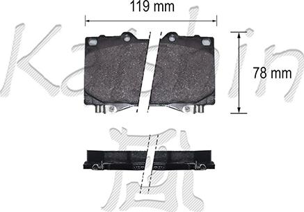 Kaishin FK2177 - Тормозные колодки, дисковые, комплект autosila-amz.com