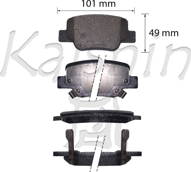 Kaishin FK2320 - Тормозные колодки, дисковые, комплект autosila-amz.com