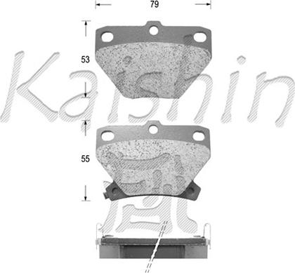 Kaishin FK2204 - Тормозные колодки, дисковые, комплект autosila-amz.com