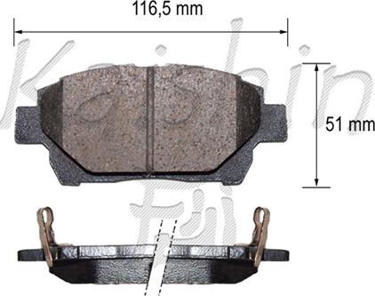 Kaishin FK2283 - Тормозные колодки, дисковые, комплект autosila-amz.com