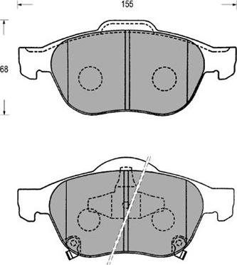 Kaishin FK2236 - Тормозные колодки, дисковые, комплект autosila-amz.com