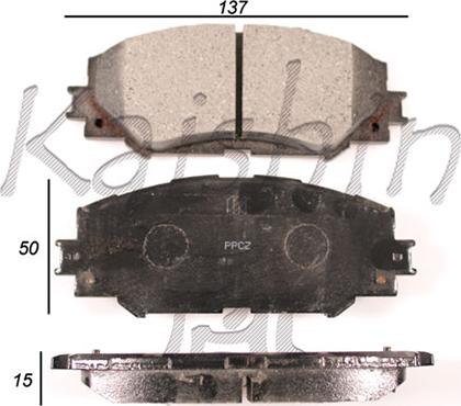 Kaishin FK2274 - Тормозные колодки, дисковые, комплект autosila-amz.com