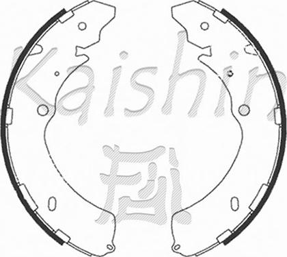 Kaishin K4470 - Комплект тормозных колодок, барабанные autosila-amz.com