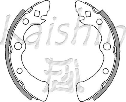 Kaishin K5504 - Комплект тормозных колодок, барабанные autosila-amz.com